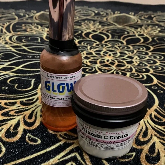 Vitamin C Brightening Glow Toner Face Cream Bundle, all natural oils, NEW sealed - Picture 1 of 8